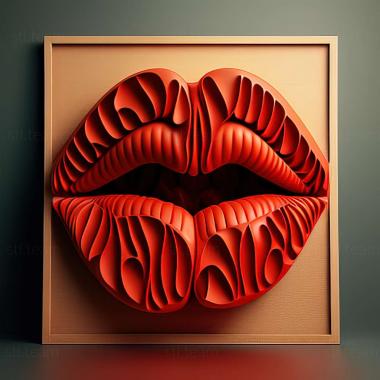 3D model Lips game (STL)